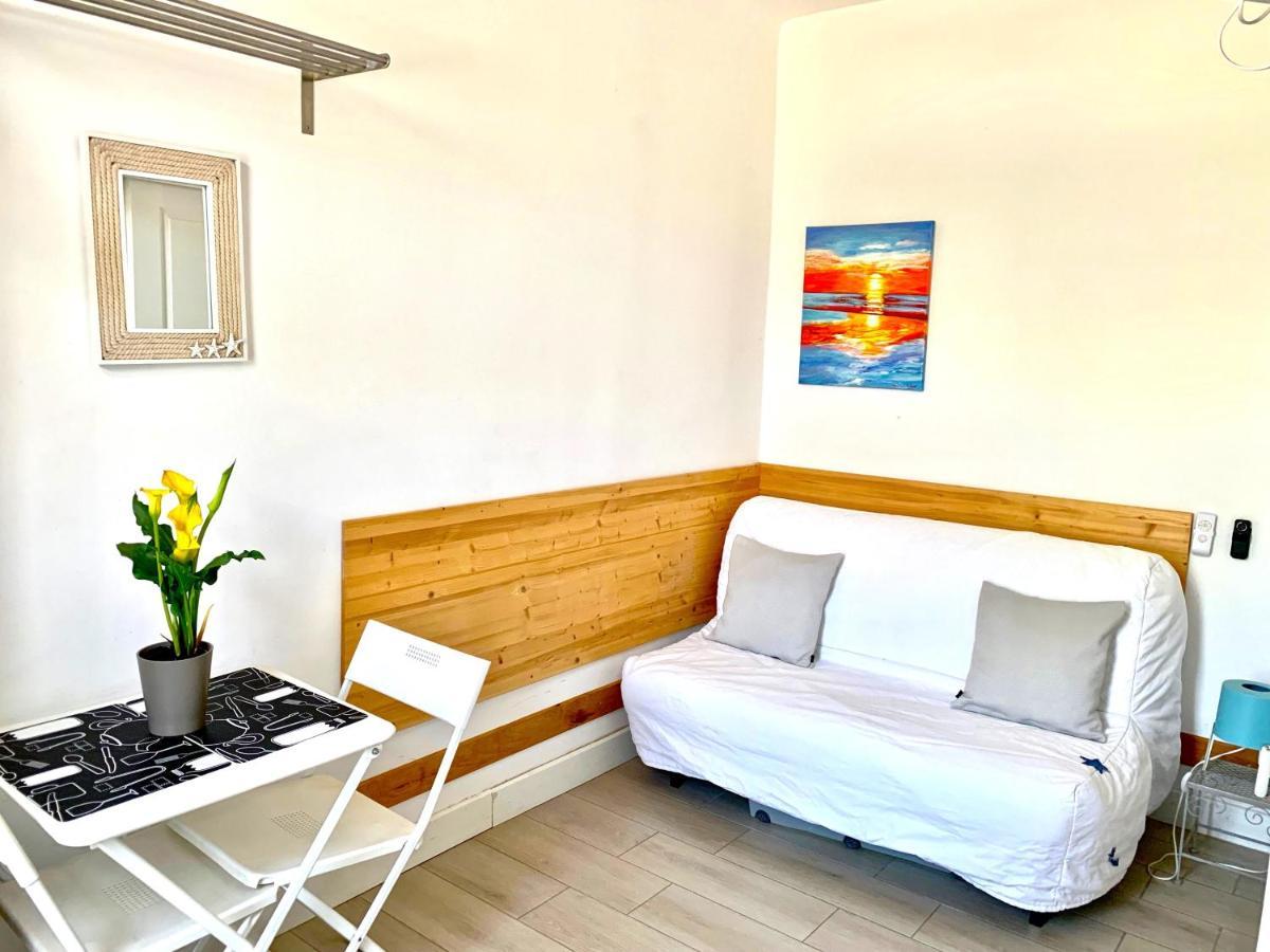 Blue Summer Vibes Mini Studio For Two, Ac, Parking, Beach At 50M, Spa Access -2 Ла Сиота Екстериор снимка